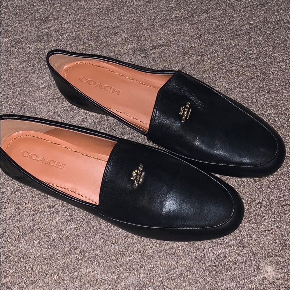 Black coach loafers